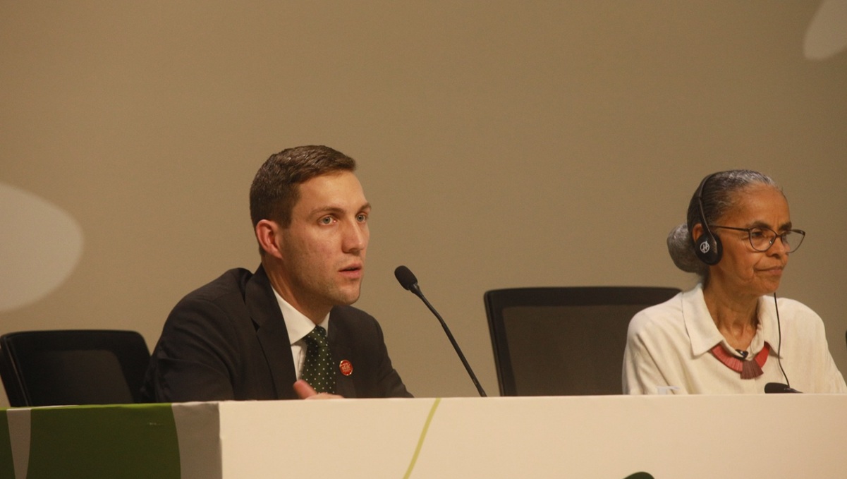 Ministro do Clima e do Meio Ambiente da Noruega, Andreas Bjelland Eriksen/Toninho Castro/Gazeta de S.Paulo