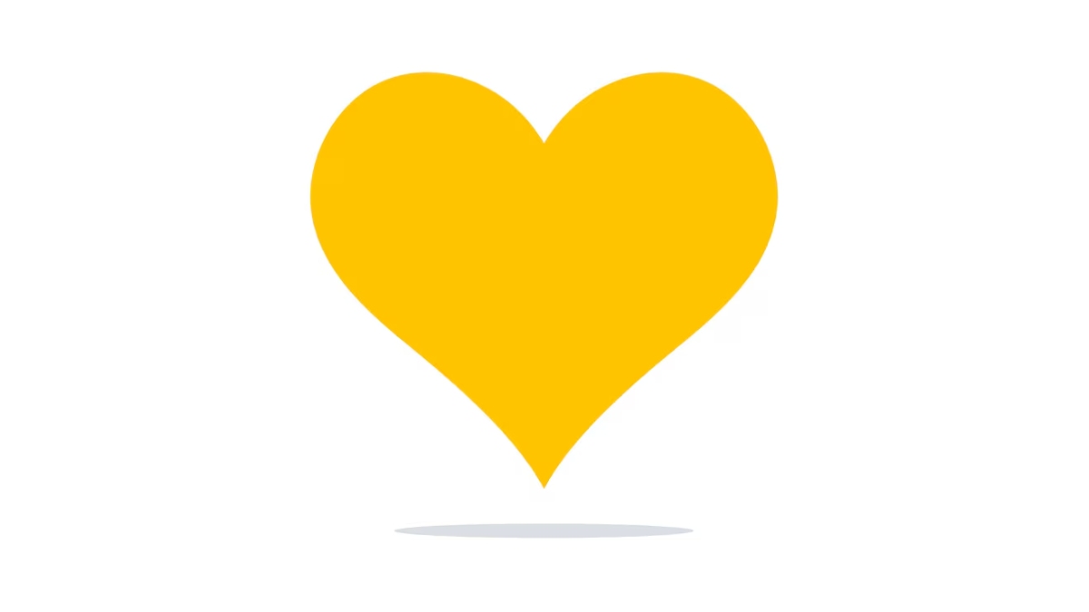 Coração amarelo: ligado à amizade, alegria e otimismo. Segundo Anthony Cherbonnier e Nicolas Michinov no estudo "The Recognition of Emotions Conveyed by Emoticons and Emojis", ele reforça laços leves e genuínos.
