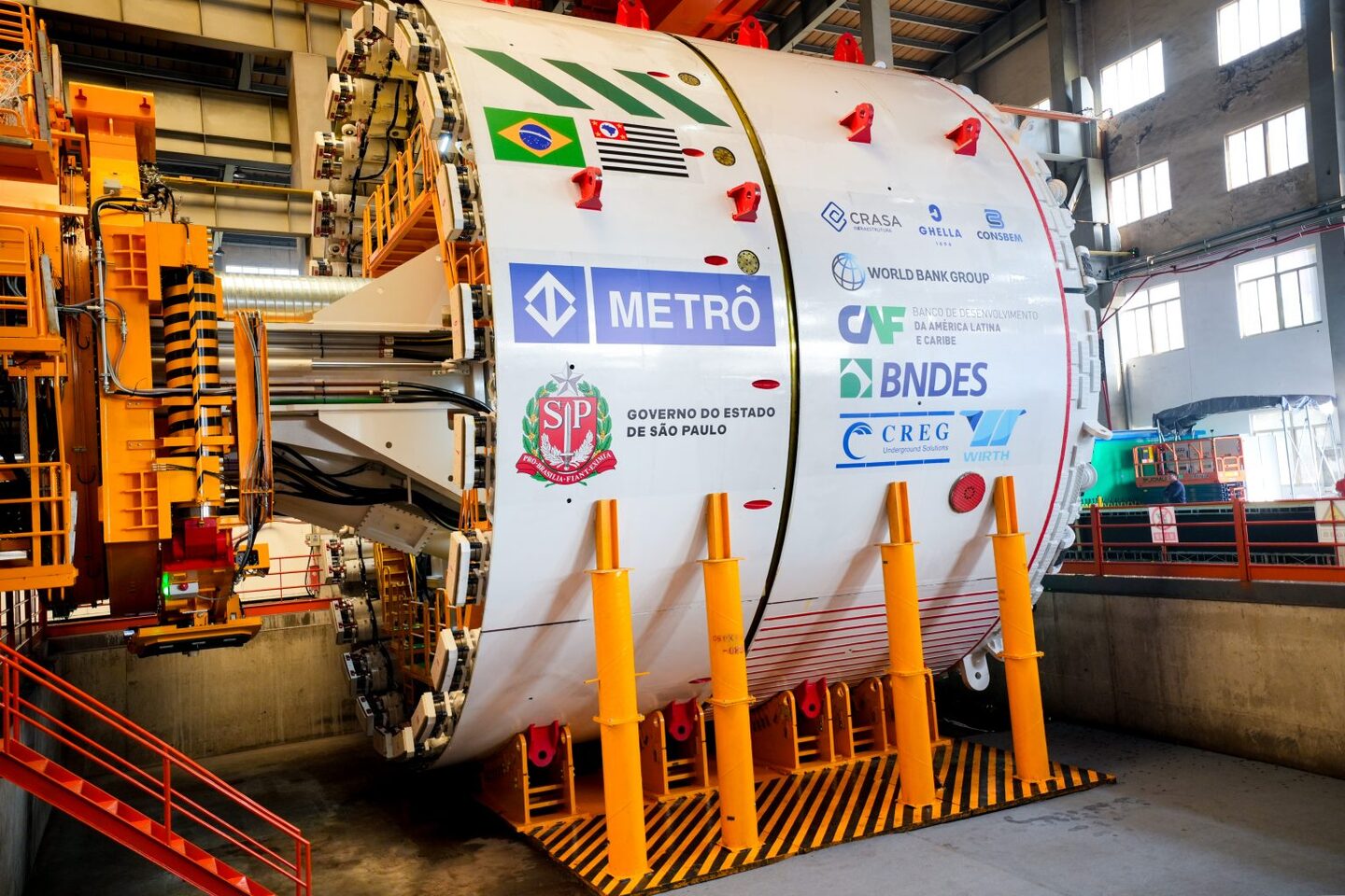 Com tecnologia avançada, o equipamento conta com 133 metros de comprimento, 11,67 metros de diâmetro e peso total de 2.600 toneladas. Foto: Divulgação/Governo de SP