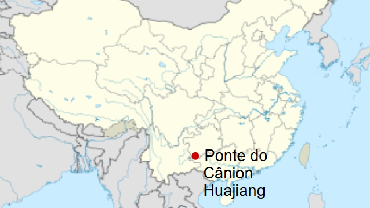 Local da ponte na China. Imagem: Uwe Dedering/Wikimedia Commons
