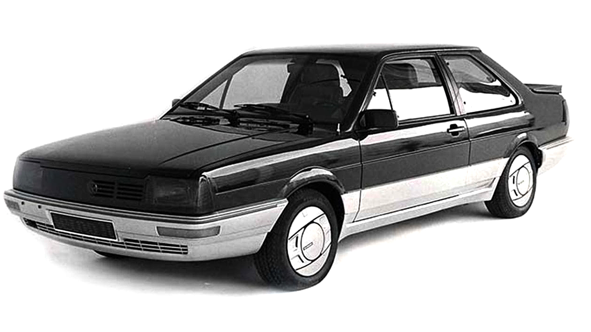 O Santana Tecno II, apresentado no Salão do Automóvel de 1984, impressionou com tração integral, freios ABS e painel digital | Divulgação/Volkswagen