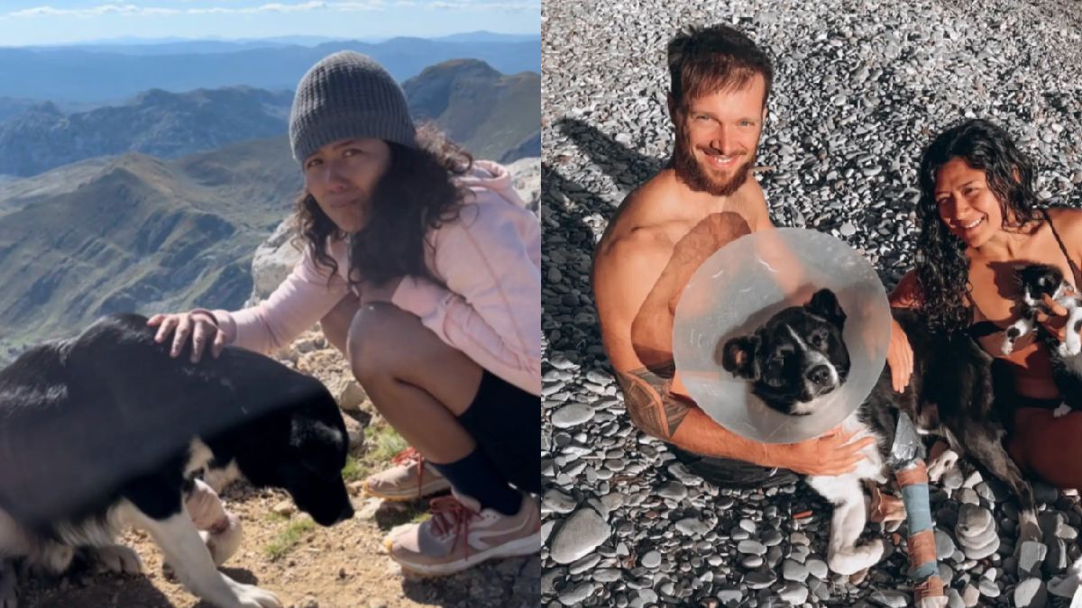 Além de Bobo, casal recebeu outra surpresa na descida da montanha