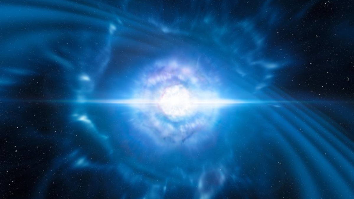 A explosão aconteceu quando o universo tinha só 730 milhões de anos, no começo da formação das primeiras estrelas (Foto: Divulgação/ESO/L. Calçada/M. Kornmesser)