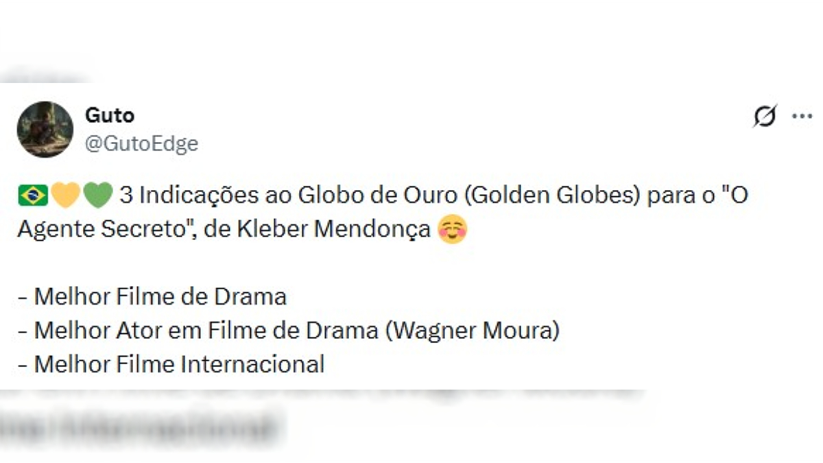 Alguns internautas ficaram indignados com a falta de Kleber Mendonça Filho nas indicações de melhores diretores | Reprodução/X