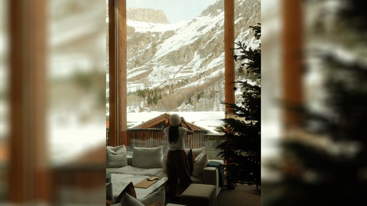 Um dos pontos de destaque da mansão, é a vista para os alpes | Reprodução/Instagram