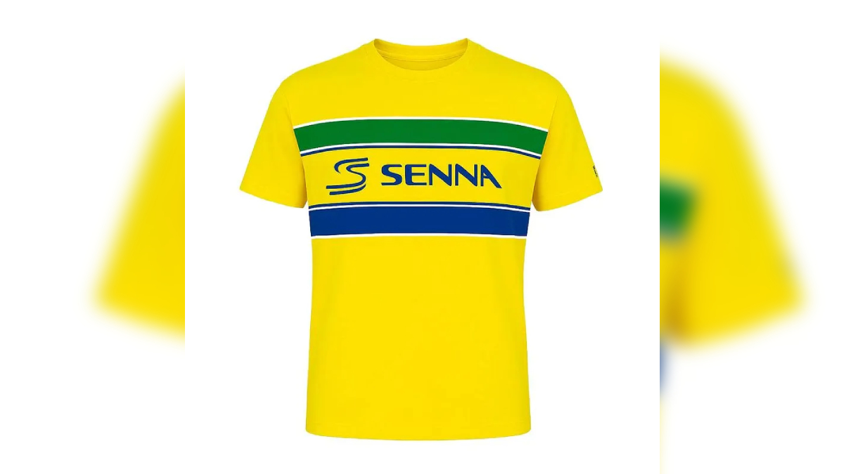Com design marcante, a camiseta exibe o logo SENNA no peito