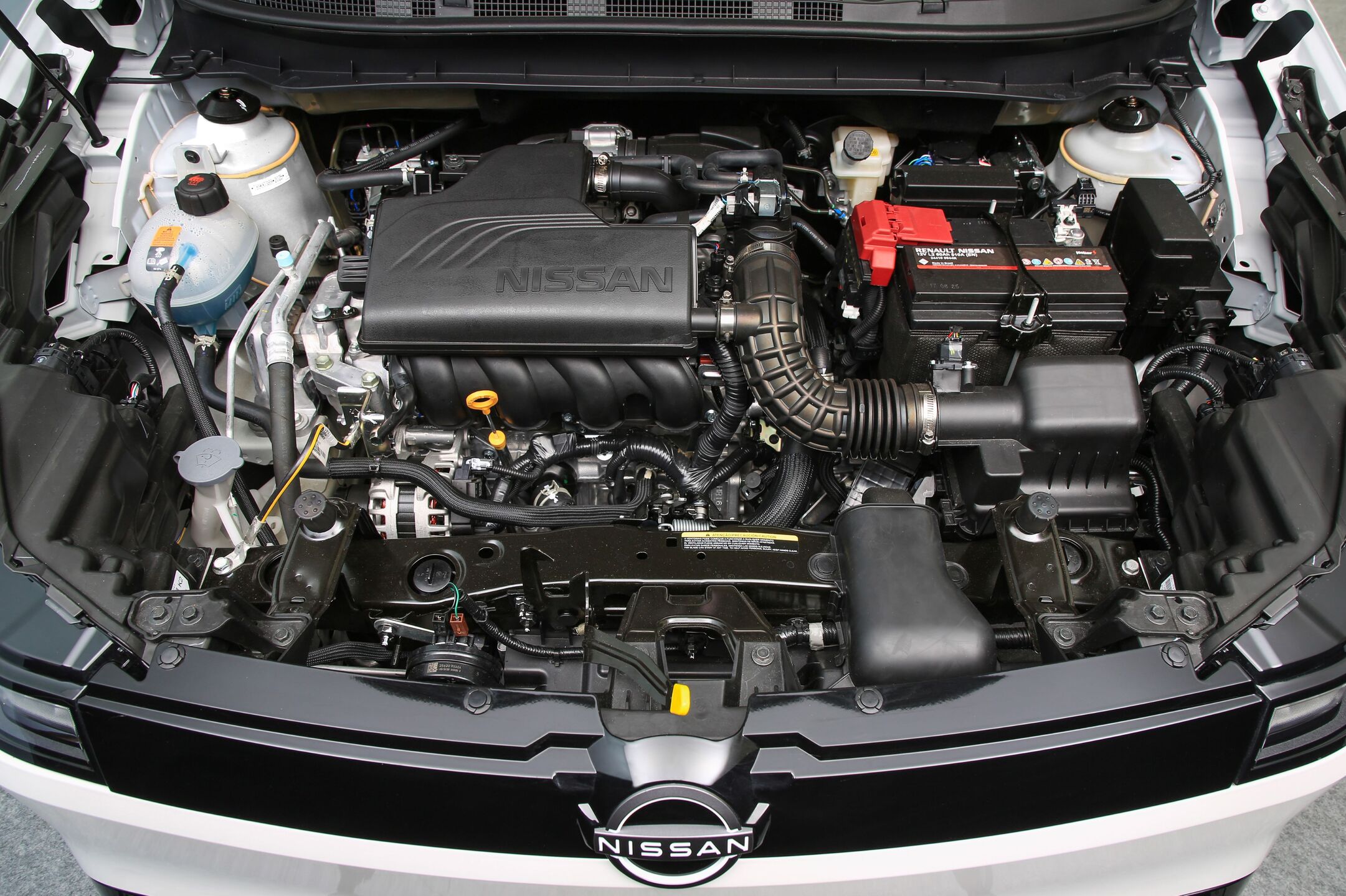 Sob o capô, o Kait é equipado com motor 1.6 16V acoplado à transmissão XTtronic CVT. Foto: Divulgação