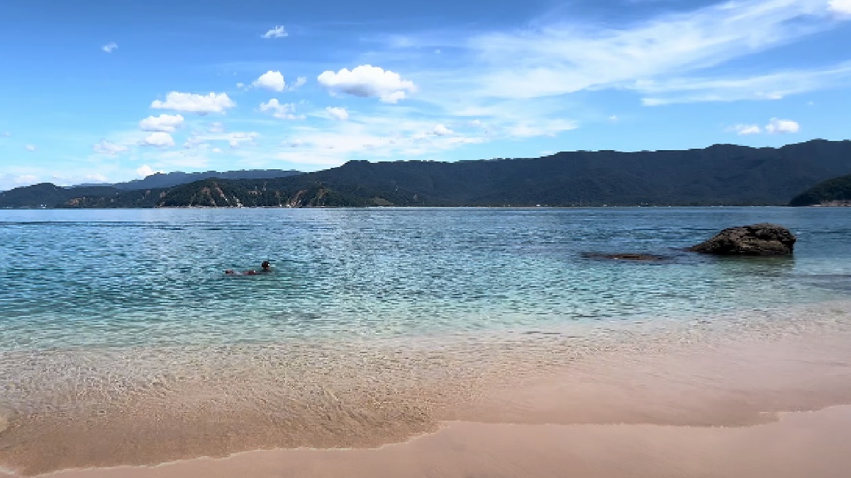 Para visitar a Ilha dos Gatos, os melhores pontos de partida são a Praia de Camburi, Praia de Boiçucanga e a Praia da Barra do Una, as três com ampla oferta de tours - (Reprodução/Youtube)