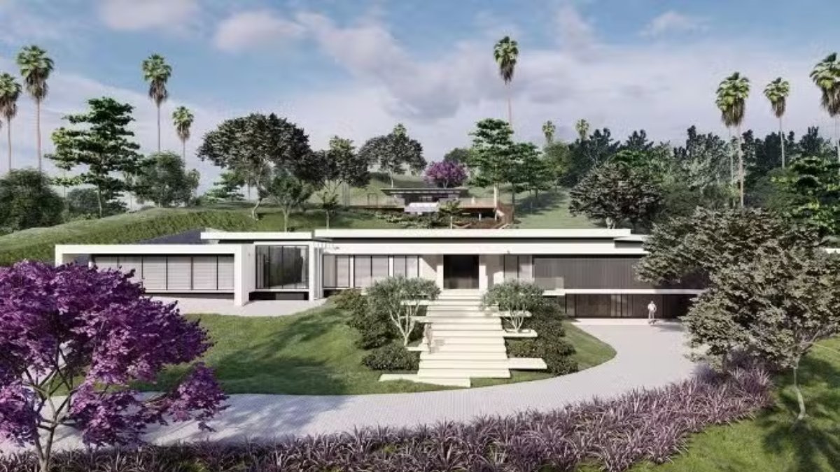 Localizada em Goiânia, a mansão possui sete suítes, sendo uma para cada integrante da família e duas reservadas para hóspedes