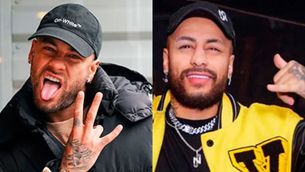 Parecidos? Neymar (à esquerda) e seu sósia oficial, Eigon (à direita) Foto: Reprodução/Instagram