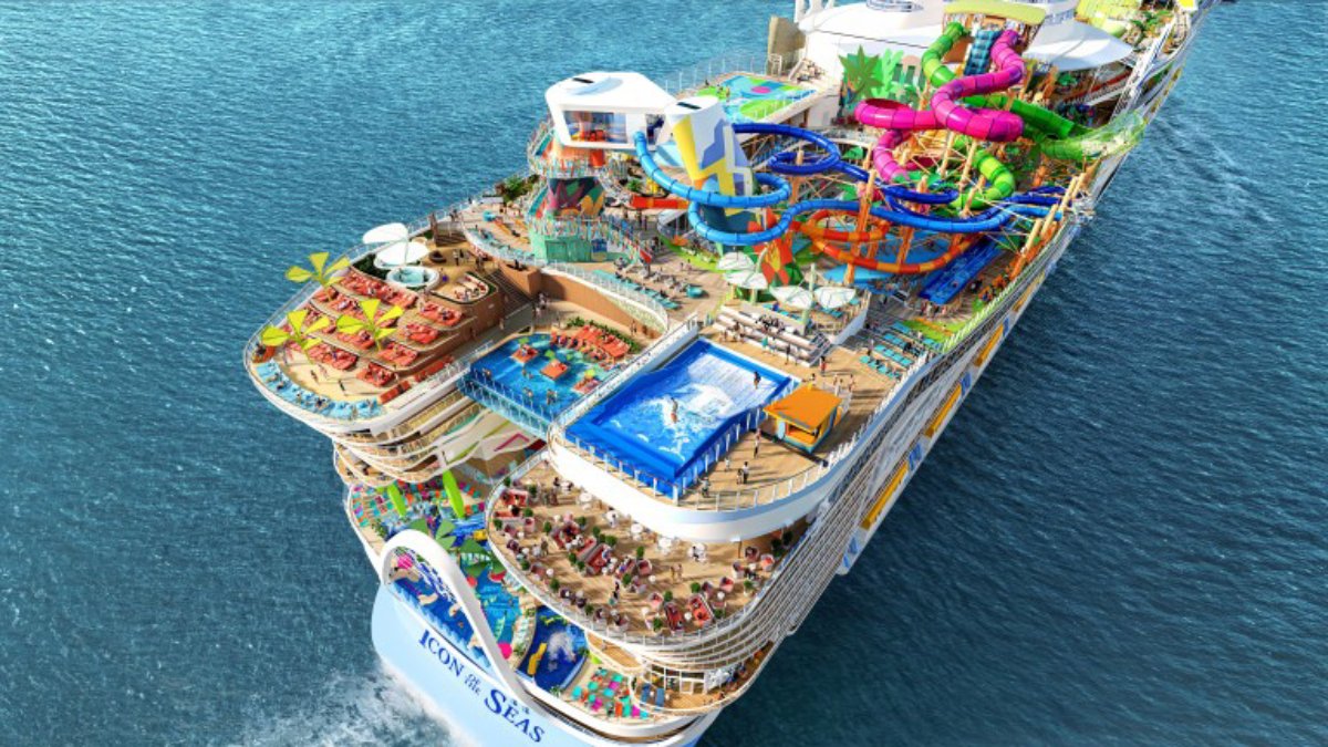 Cinco vezes maior que o Titanic, o Icon of the Seas virou o maior navio de cruzeiro do mundo