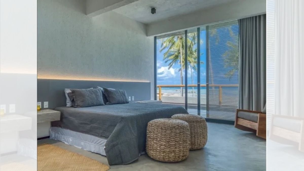 A residência também possui sete suítes amplas, todas com cama king e ar-condicionado