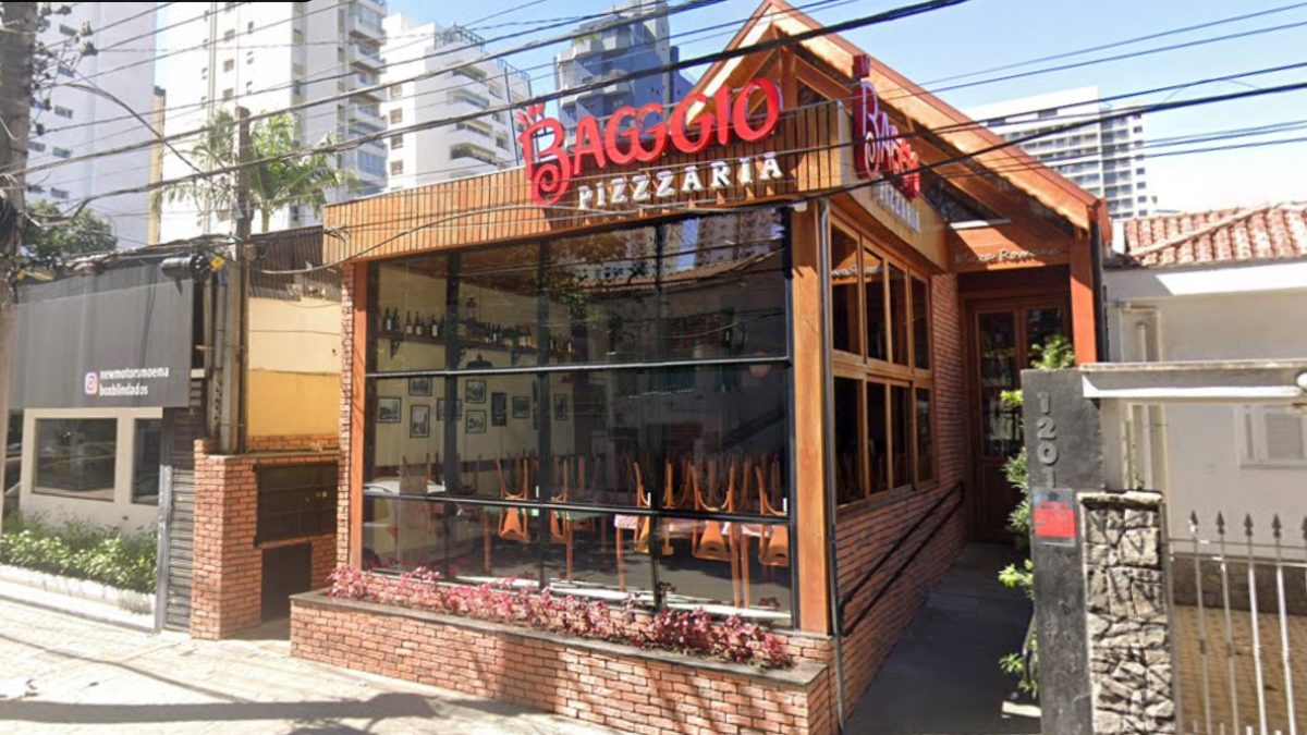 Pizzaria Baggio Com ambiente pequeno e aconchegante, a casa é uma das mais bem avaliadas de Moema no Google, com elogios frequentes às pizzas e ao clima do salão. Foto: Reprodução/Google Street View