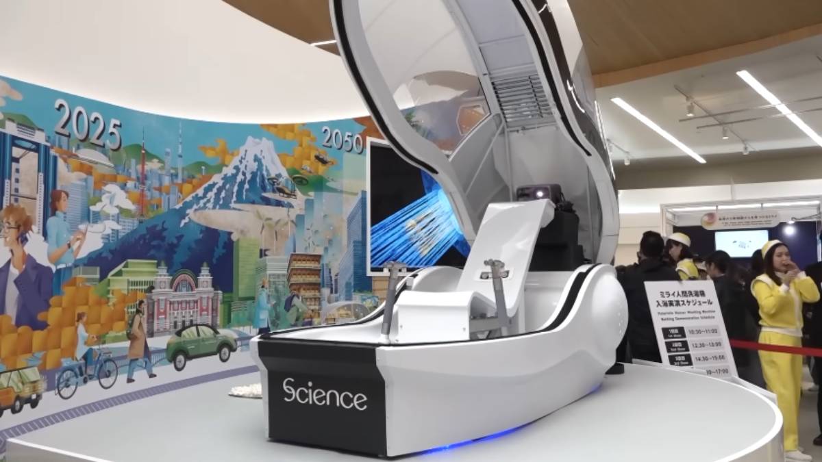 O equipamento foi criado pela empresa Science Co., de Osaka, e apresentado ao público pela primeira vez durante a Expo 2025