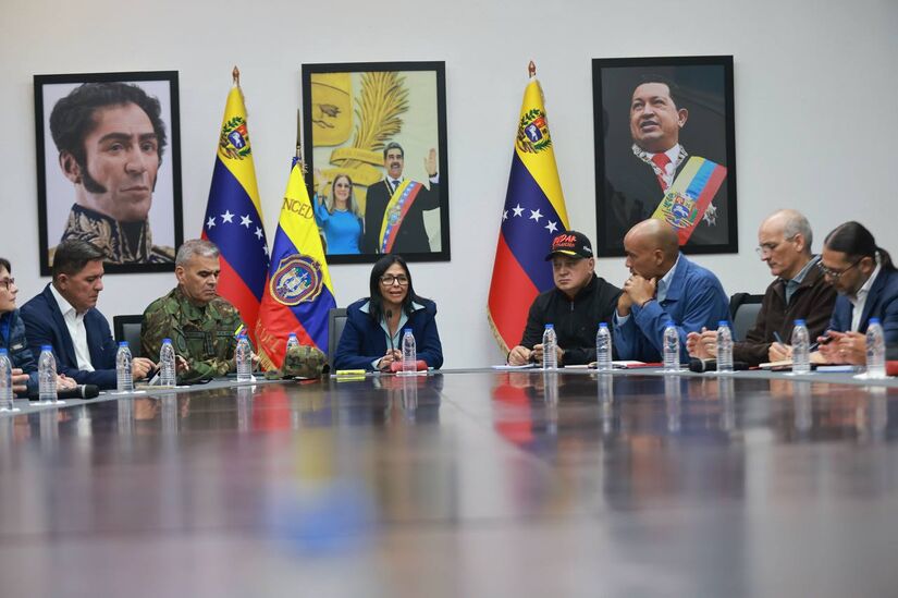 Delcy Rodríguez assumiu o cargo de presidente interina da Venezuela/Miraflores