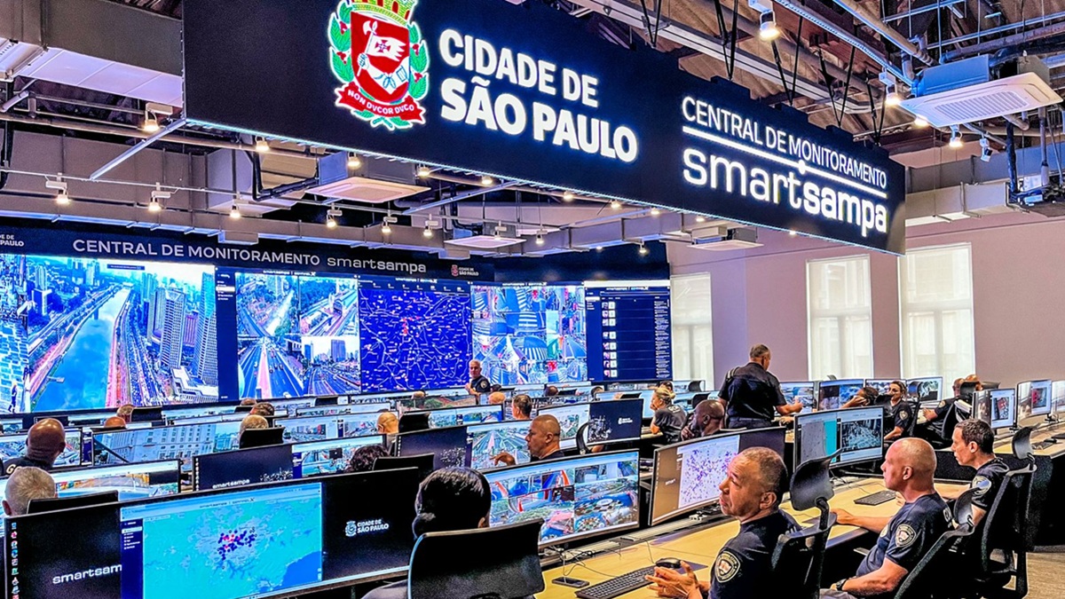 Sala de monitoramento do Smart Sampa, na Capital/Divulgação/PMSP