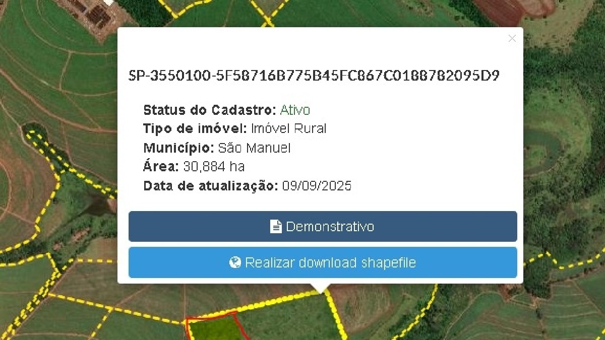 O estudo técnico considera ainda que aproximadamente 80% da área da propriedade é passível de exploração agropecuária