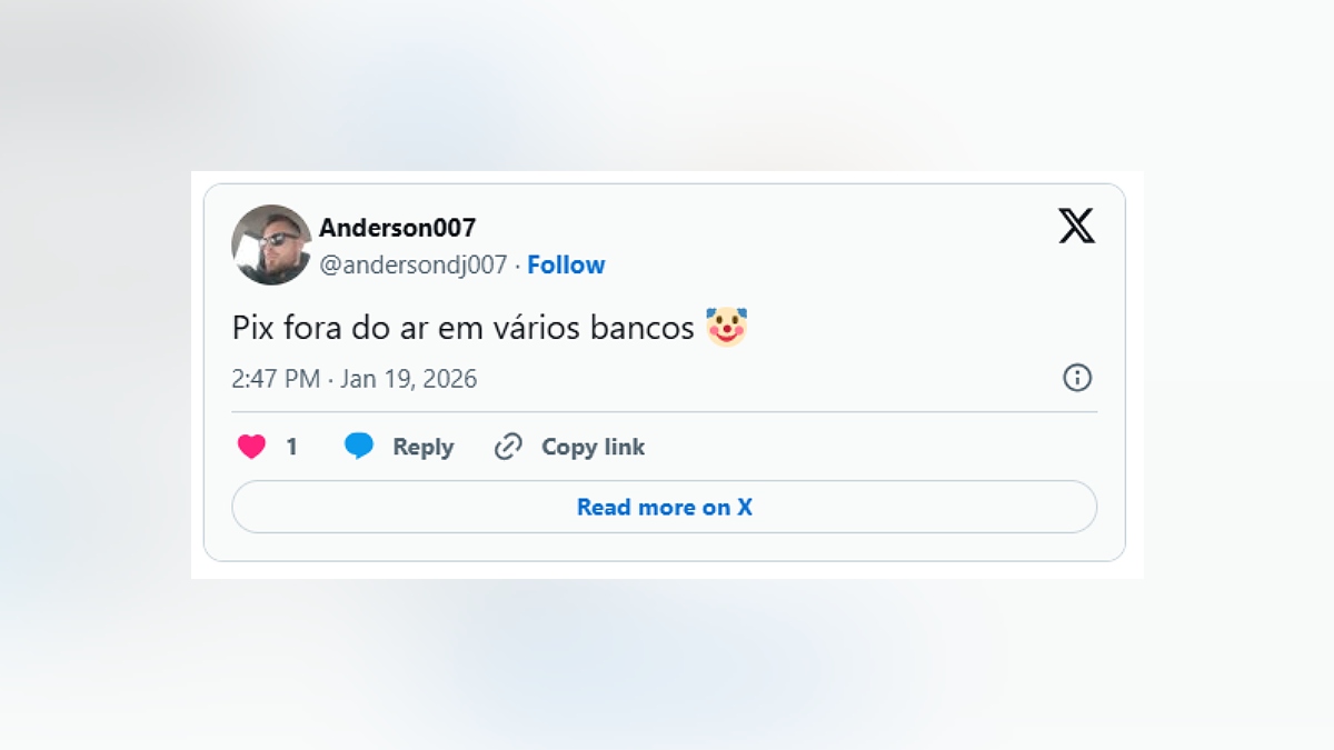 Pix apresentou instabilidade na tarde desta segunda-feira.