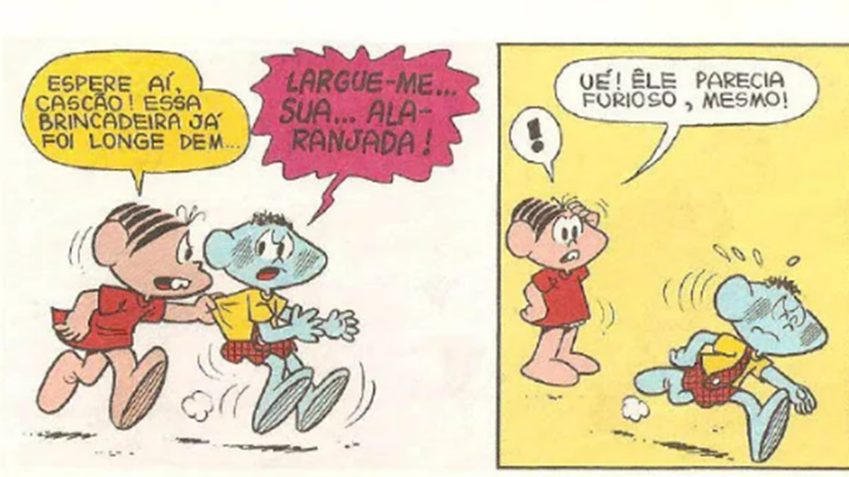 Cascão se afasta da amiga/Reprodução/Turma da Mônica