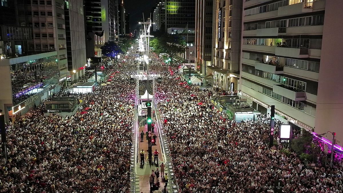 Avenida Paulista é tomada pelo público durante a maior edição do Réveillon já realizada em São Paulo | Divulgação/Secom