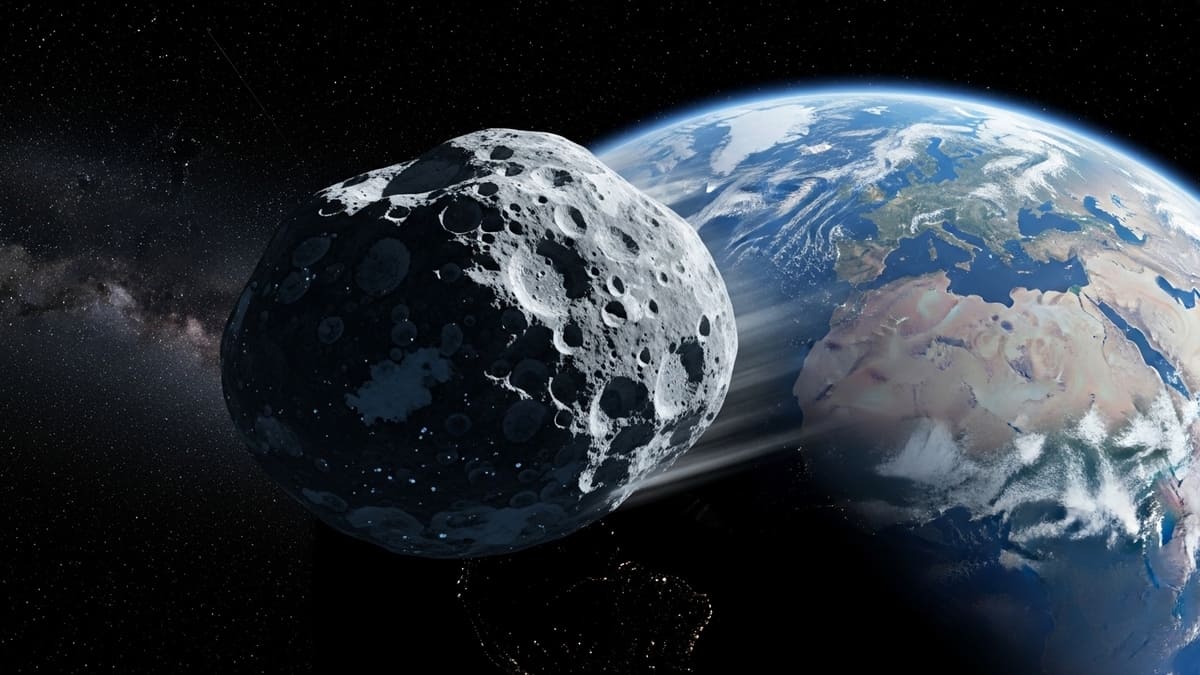 O asteroide Apophis passará perto da Terra em 2029 sem risco de colisão, segundo cientistas - imagens gerada por IA