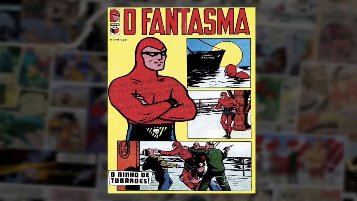 Quase 90 anos depois, O Fantasma segue sendo publicado ao redor do mundo - reprodução/YouTube: canal Pipoca e Nanquim