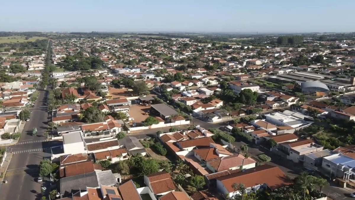 Vista geral do município no interior paulista - Reprodução/YouTube
