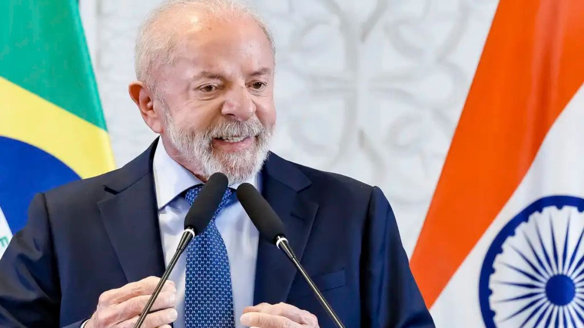 Nova Delhi, 21/02/2026 - Presidente da República, Luiz Inácio Lula da Silva, durante coletiva de imprensa no Palácio Presidencial (Rashtrapati Bhawan). Foto: Ricardo Stuckert/PR
