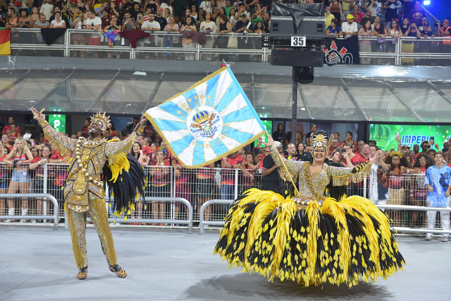 Império de Casa Verde durante desfile no Carnaval deste ano; agremiação ficou em 9º lugar na classificação. Foto: Felipe Araújo/Liga-SP