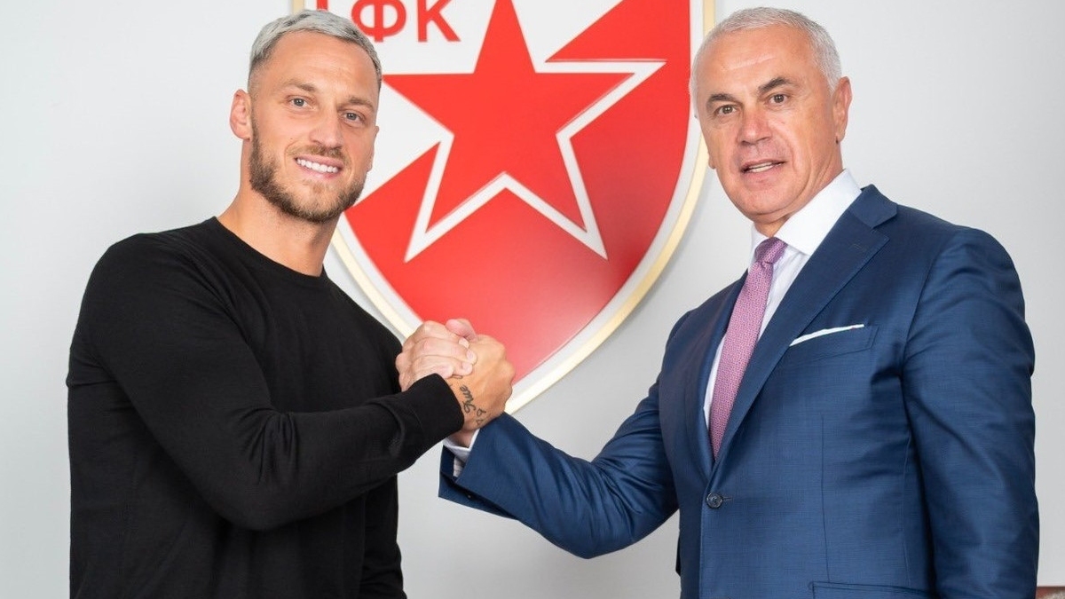 Após quase 30 anos, a Áustria voltou a se classificar para uma Copa do Mundo. Um dos principais jogadores da seleção nos últimos anos, Arnautovic, aos 36 anos, deve disputar seu primeiro Mundial - (Divulgaçao/Estrela Vermelha)