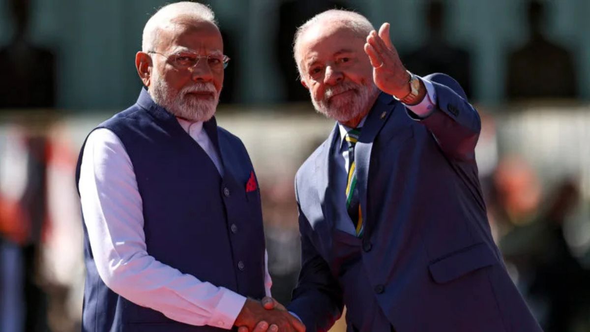 Presidente Lula e o primeiro-ministro da Índia, Narendra Modi (Foto:Marcelo Camargo/Agência Brasil)