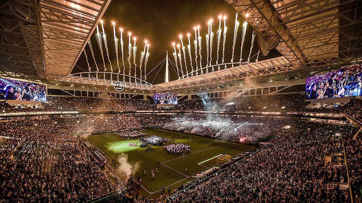Lar do Miami Dolphins, do Grande Prêmio de Miami da Fórmula 1, do torneio de tênis Miami Open e de jogos universitários, o Miami Stadium é um dos estádios mais emblemáticos encarregados de sediar a Copa do Mundo. Divulgação/VJ Pannozzo/Wikimedia Commons