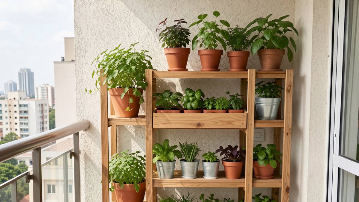 O cultivo de plantas em varandas é um habito comum em apartamentos (Foto: Freepik)