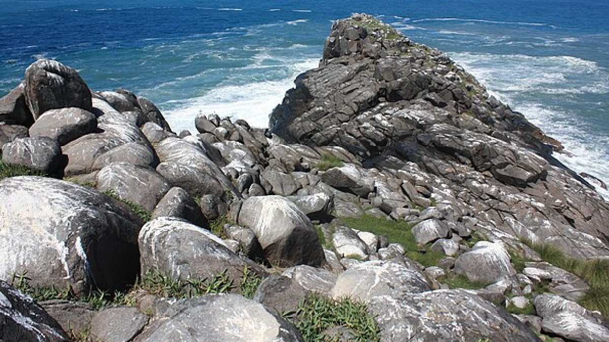 Apesar da curiosidade que desperta, o arquipélago de Moleques do Sul é uma zona intangível do Parque Estadual da Serra do Tabuleiro, e o desembarque de pessoas é estritamente proibido - (André Ganzarolli Martins/Wikimedia Commons)