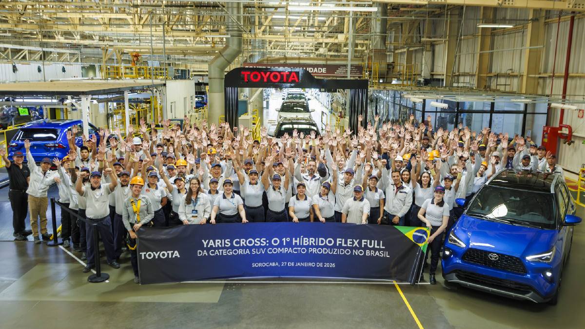 Toyota do Brasil deu início à produção do novo Yaris Cross em sua fábrica de Sorocaba (SP)