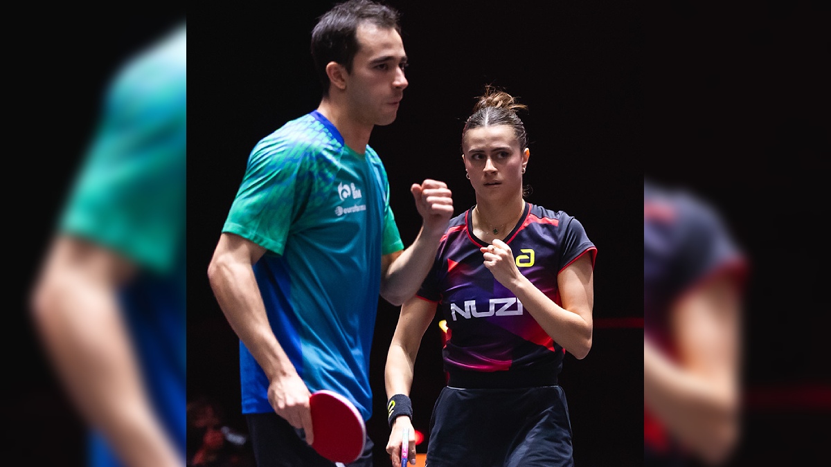 Dupla passou pelos sul-coreanos Lim Jonghoon e Shin Yubin, atuais líderes do ranking mundial. Fotos: Divulgação/WTT
