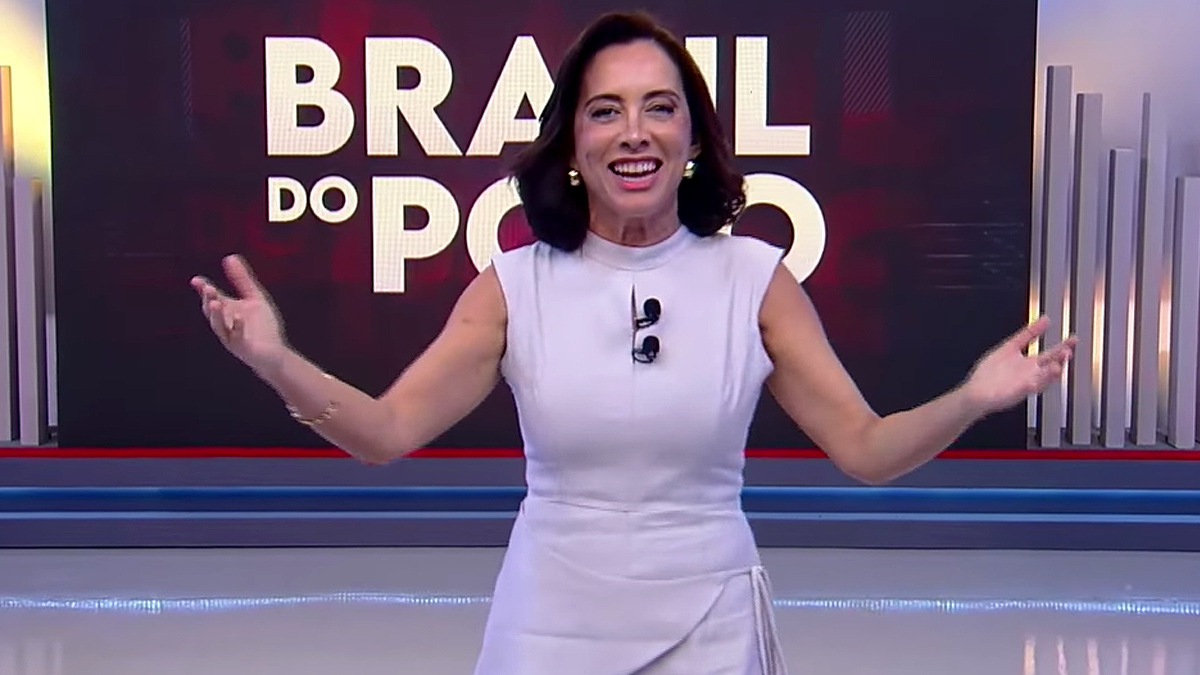 Jornalista Katiuzia Rios estreou na tarde desta segunda-feira (2/2) à frente do programa Brasil do Povo, da RedeTV!.
