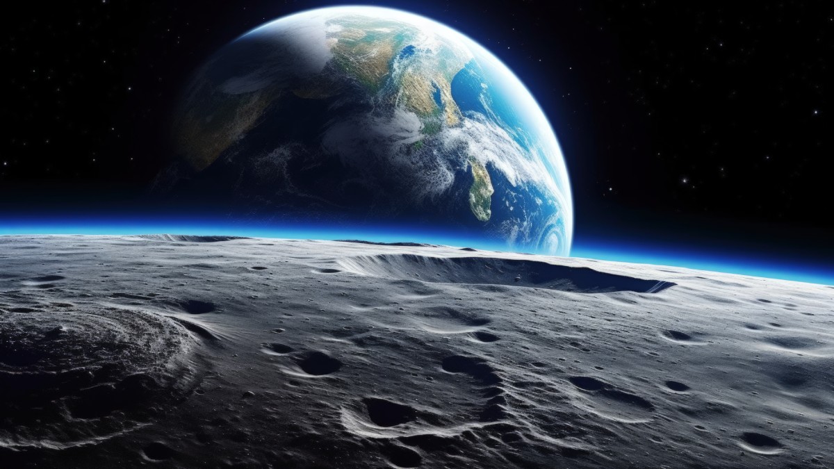 A velocidade com que a Lua se afasta não é constante e pode variar conforme a geografia da Terra e as condições dos oceanos. Foto: Freepik