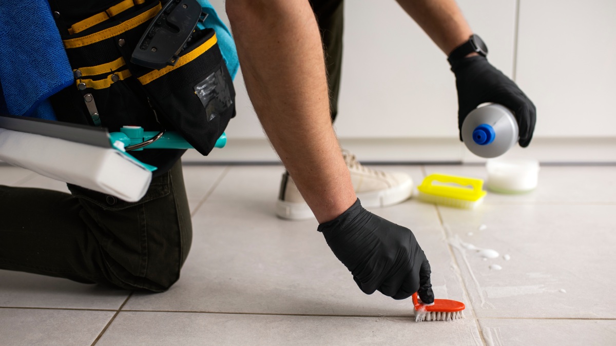 Com uma limpeza regular e produtos adequados, o rejunte não vira um "problema crônico" vira só mais um item rápido da manutenção da casa. Fotos: Freepik