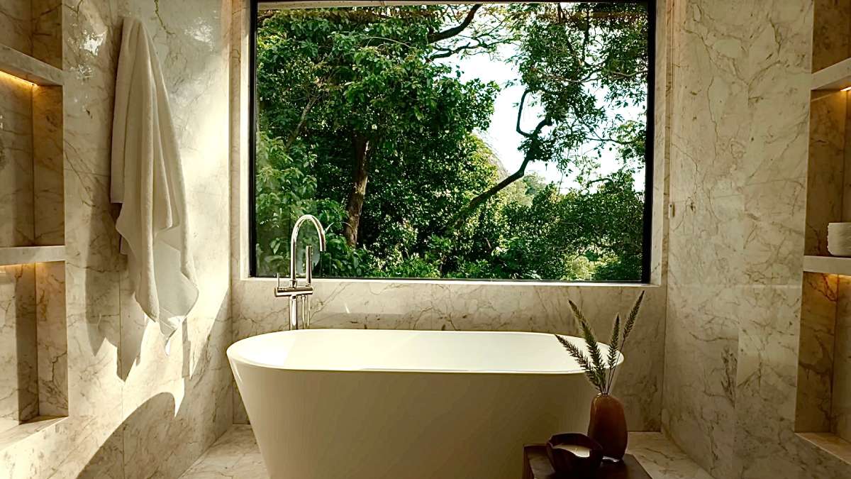 4. A decoração valoriza a brasilidade com peças exclusivas, como os charmosos vasos de cerâmica trazidos de Trancoso. Foto: Reprodução/Youtube