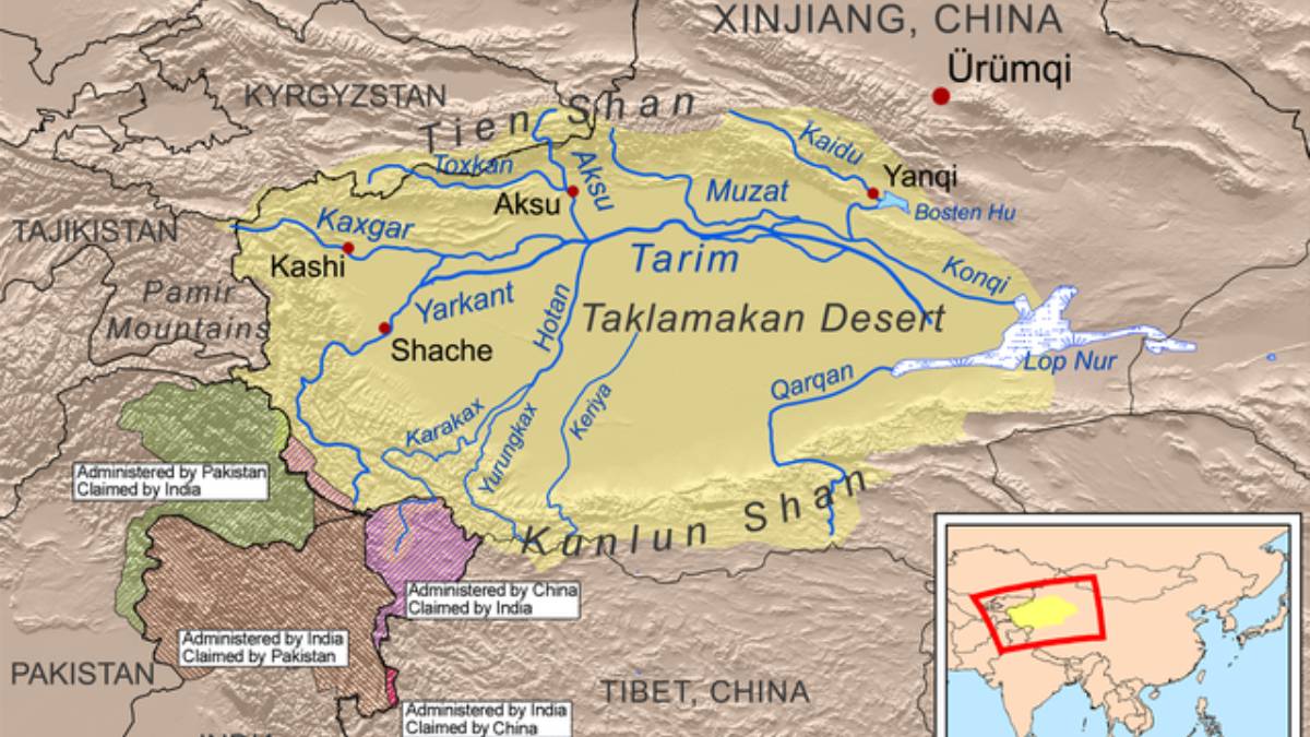O foco da pesquisa foi o impacto das políticas ambientais chinesas no deserto de Taklamakan (Foto: Kmusser/Wikimedia Commons)