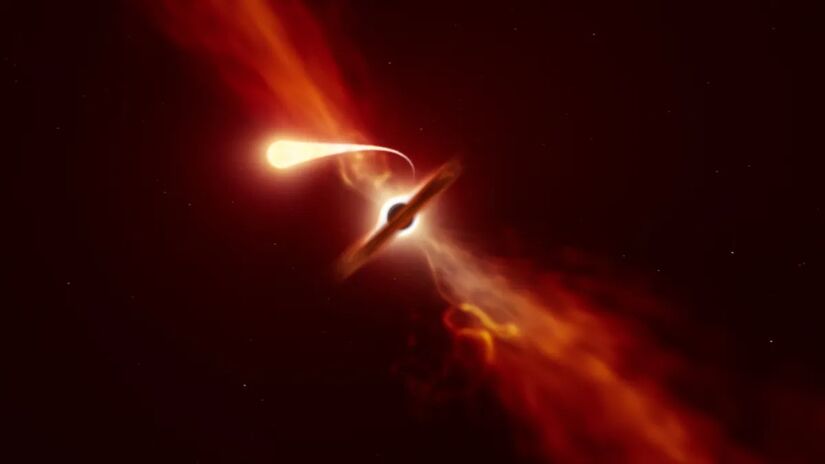 Um sinal cósmico semelhante a um "laser" percorreu 8 bilhões de anosluz antes de ser detectado na Terra (Foto: Divulgação/ESO/M. Kornmesser)