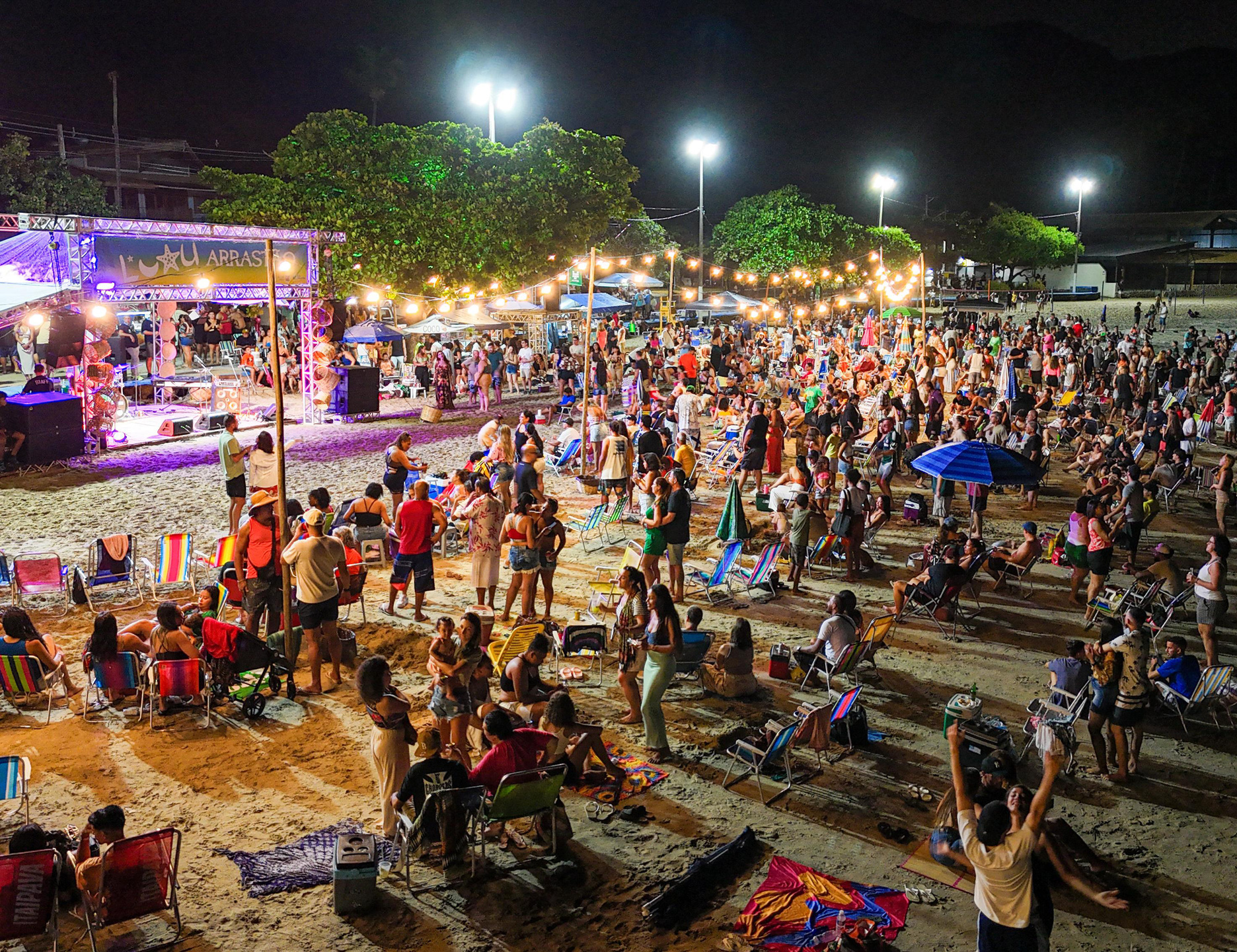 Um dos pontos altos da programação será o luau na Praia do Arrastão /Divulgação/PMSS
