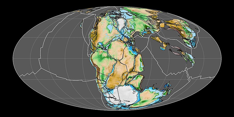 Fósseis, rochas e o encaixe dos continentes ajudam a explicar como a Terra já teve uma única massa de terra (Foto: Wikimedia Commons/Fama Clamosa)