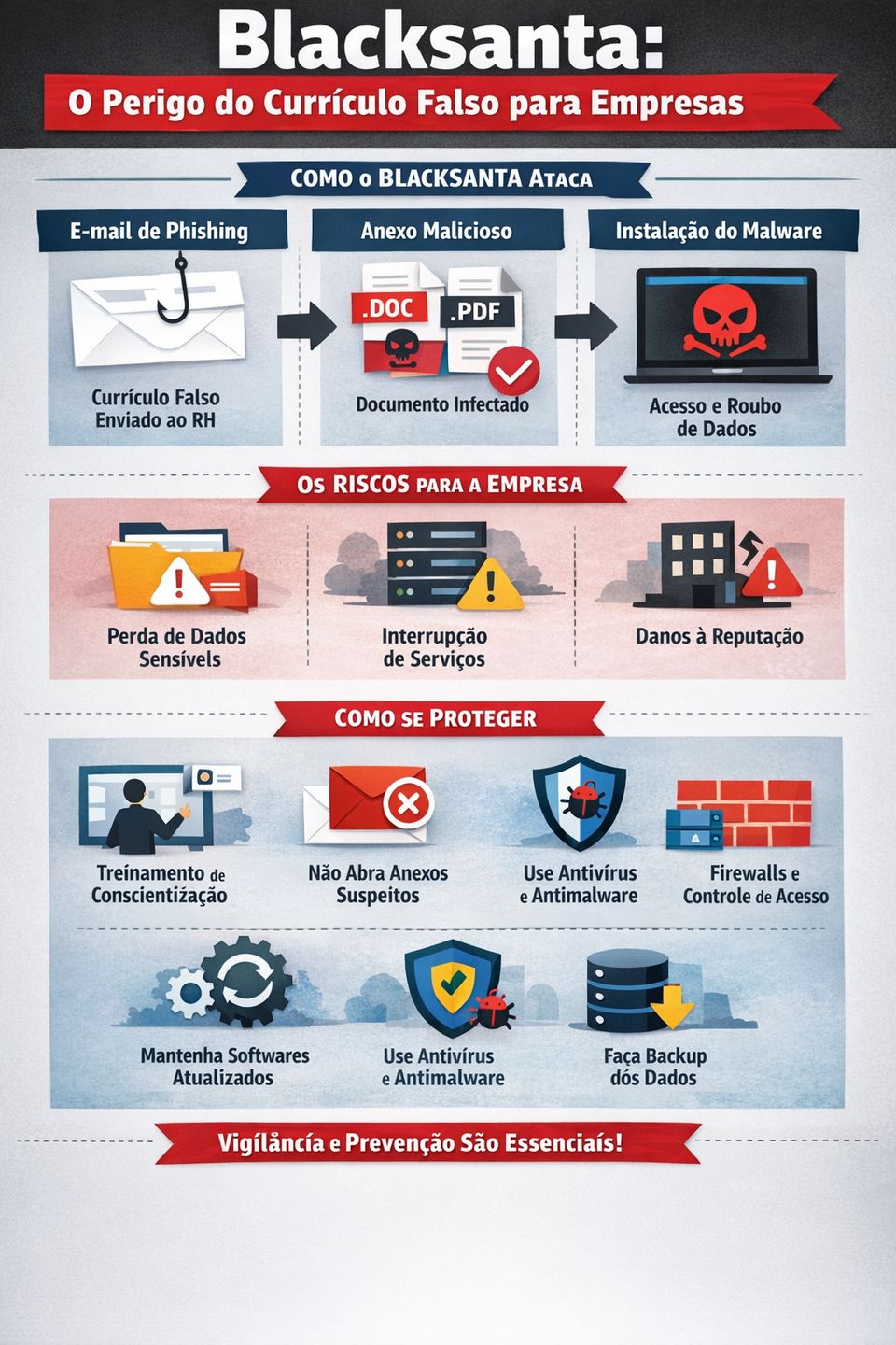 Infográfico - Explicando como se proteger do Blacksanta