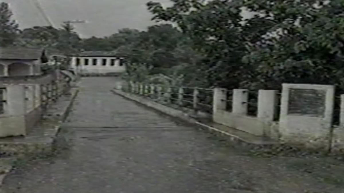 Dona Beja construiu ponte sobre o Rio Bagagem para ver procissão passar. Foto: TV Integração/Reprodução