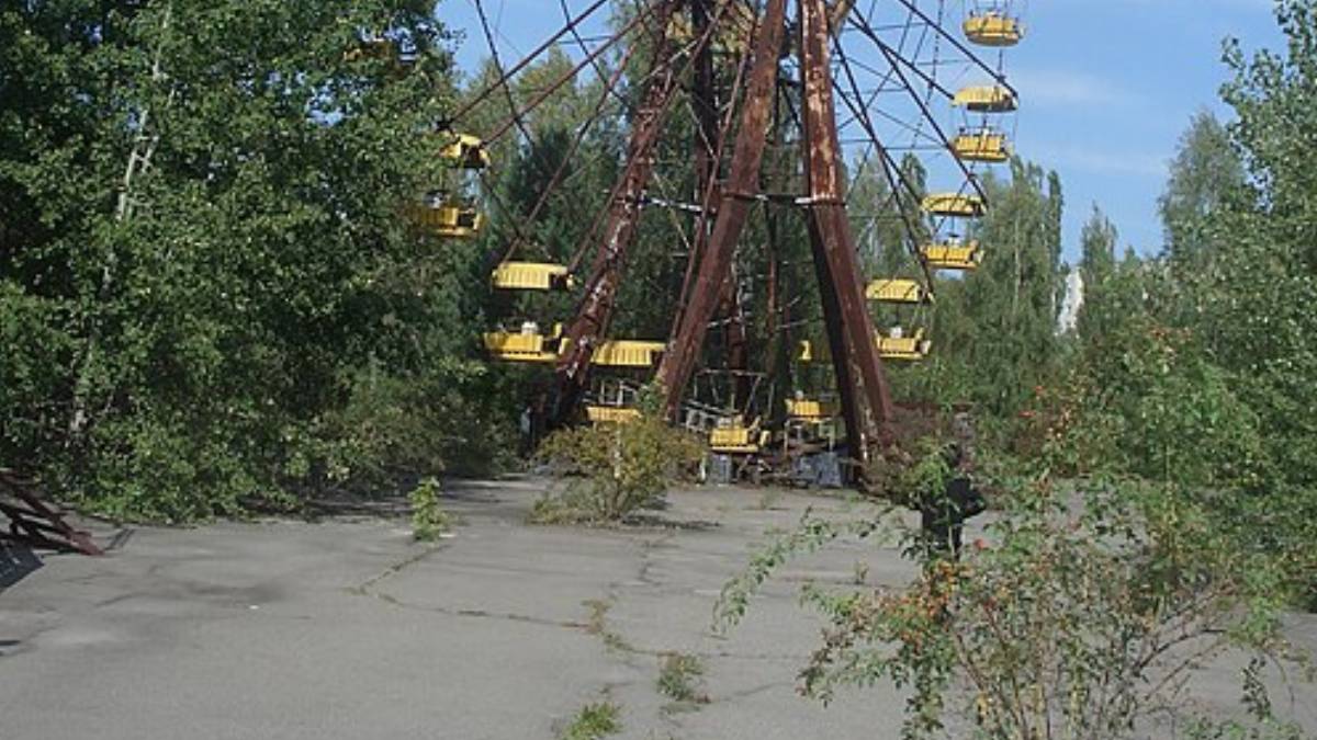 A roda-gigante de Pripyat virou um dos ícones visuais de Chernobil (Foto: Wikimedia Commons/Giles Thomas)