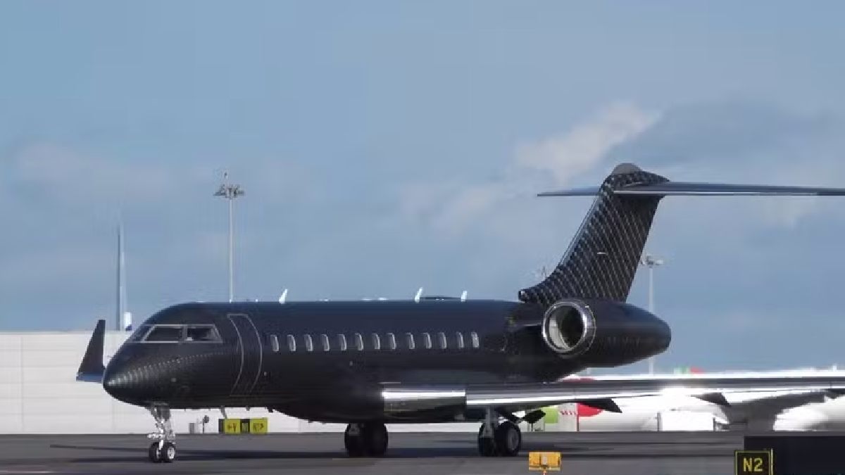 A aeronave é um Bombardier Global Express XRS, com valor de mercado estimado em £ 61 milhões (aproximadamente R$ 380 milhões)