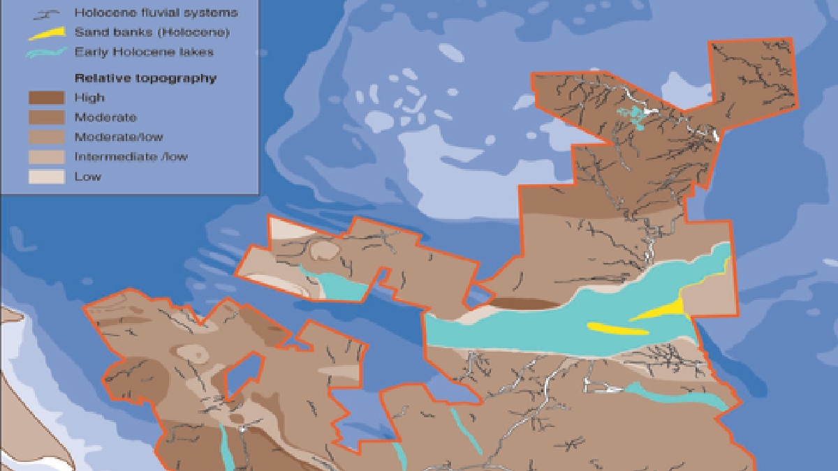O projeto North Sea Palaeolandscapes mapeou feições do Holoceno inicial e o Southern River, área central do novo estudo sobre Doggerland (Foto: GaffersMiddle / Wikimedia Commons)