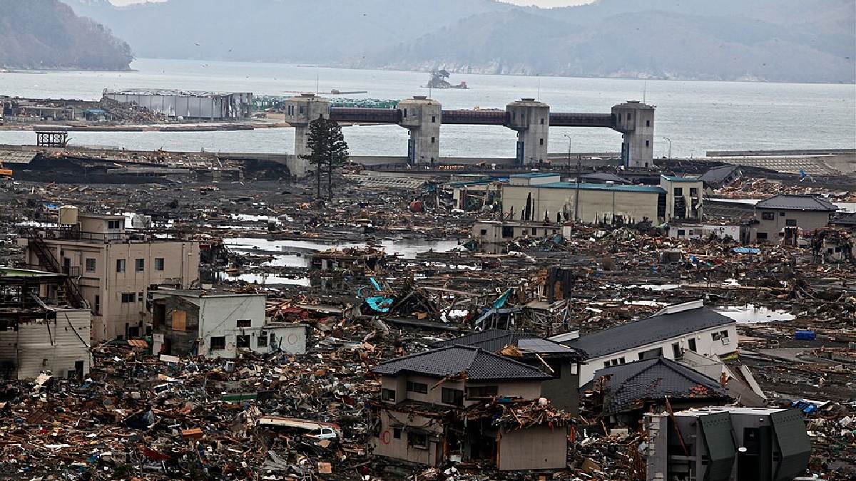 A crença se solidificou em 2011 com o desastre em Fukushima causado por tsunamis e terremotos, nos quais muitas pessoas apontaram avistamentos de peixes-remos em 2009 e 2010 como presságios dessa catástrofe (Foto: Al Jazeera English / Wikimedia Commons)